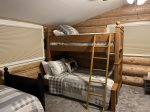Bunk with Double and Twin and an additional Twin Bed in 3rd Upstairs Room